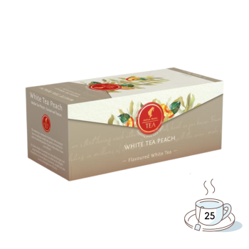 Julius Meinl Tee, Weißer Tee Pfirsich, 25 Teebeutel im Kuvert,